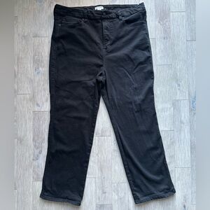 Good American Black Straight Leg Jeans 18